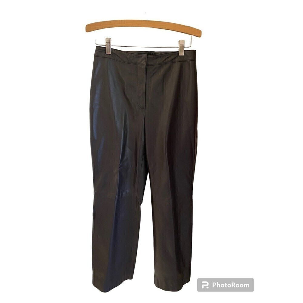 Ann Taylor Loft 100% Leather Brown Pants. Sz.4